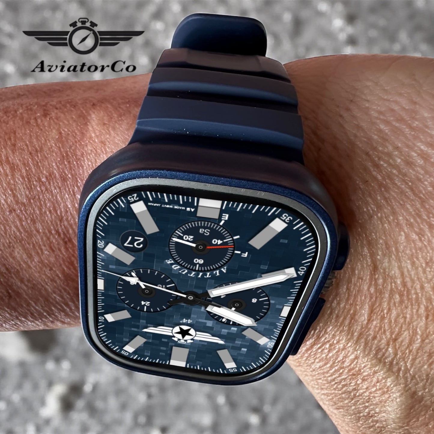 Rugged Silicone Sport Band for Apple Watch 44mm-49mm Free Watch Face