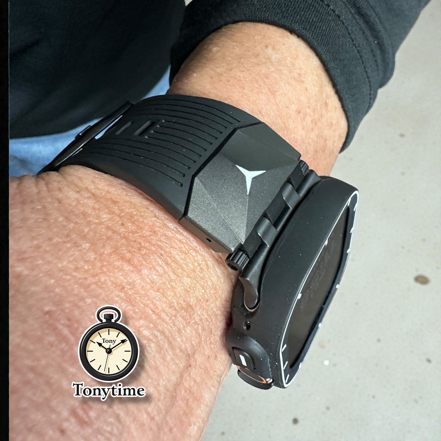 Apple Watch Ultra Modification Kit (49mm) – Stealth Series Ultra Rugged Band + Black TPU Case