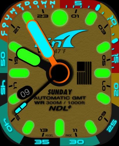 Fin Dive Watch Face for Apple Watch Clockology App