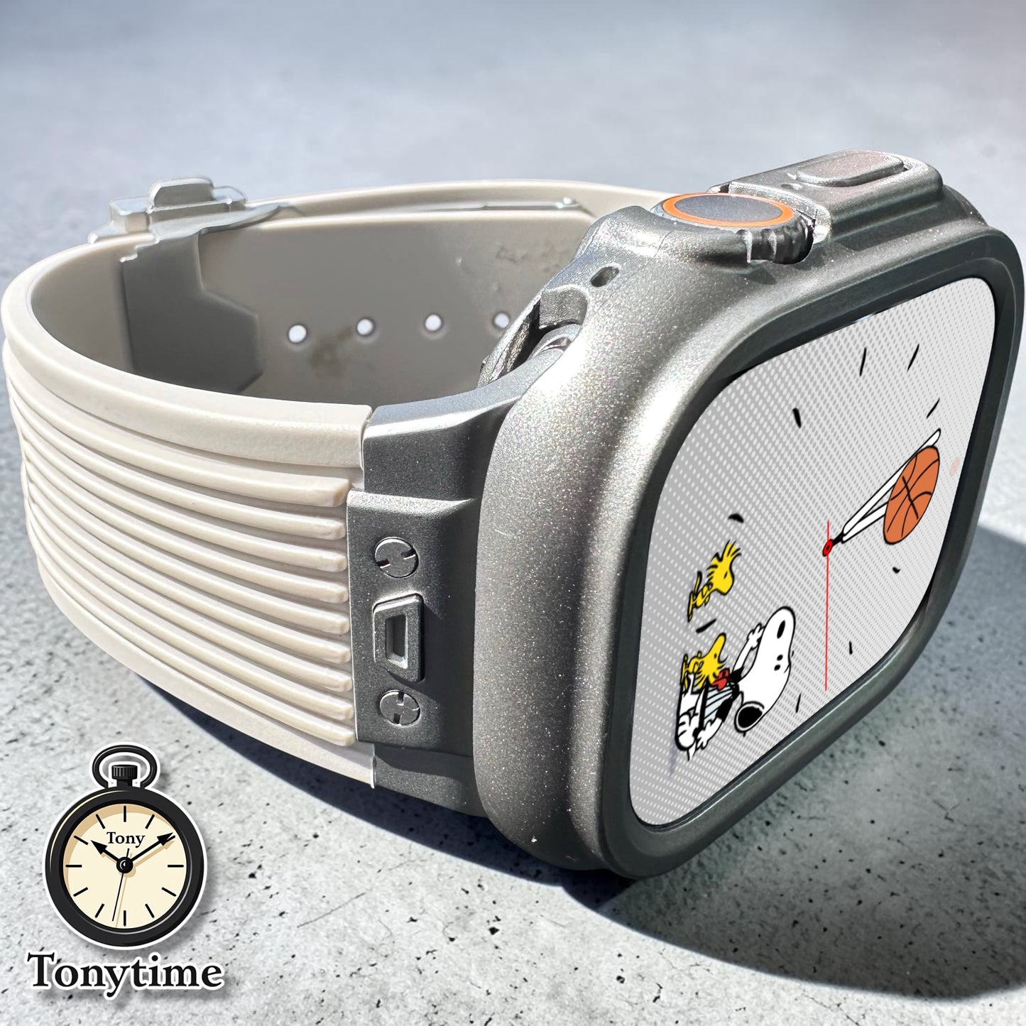 TitanCore Integrated Modification Kit-Apple Watch Ultra Case + Clasp Band-Titanium Finish