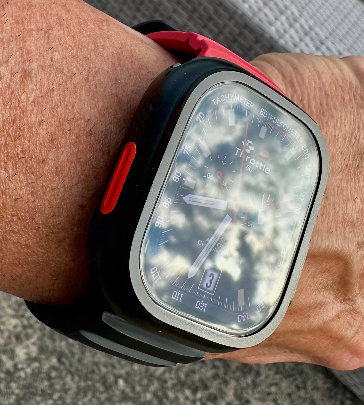 Throttle Performance Armor Mod Kit for Apple Watch Ultra | 2 Premium Bands + Glass Screen Protector