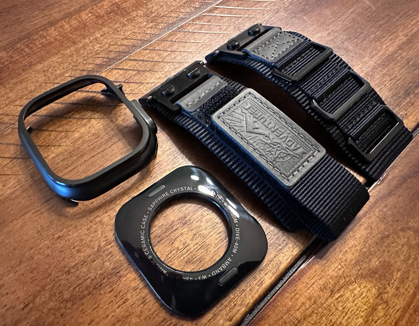 Apple Watch Ultra Armor Elite Modification Kit-Black Tactical Band + Metal Armor Case