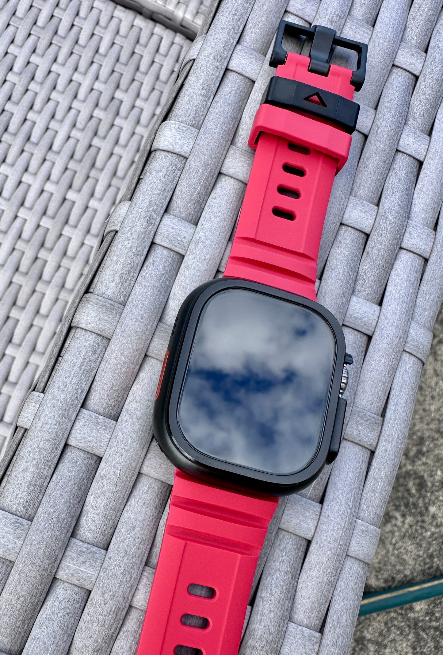 Throttle Performance Armor Mod Kit for Apple Watch Ultra | 2 Premium Bands + Glass Screen Protector