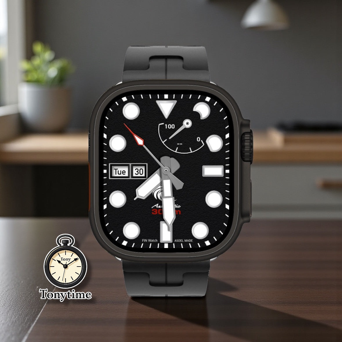 Fin Saturation Pro Diver Black – Clockology Watch Face