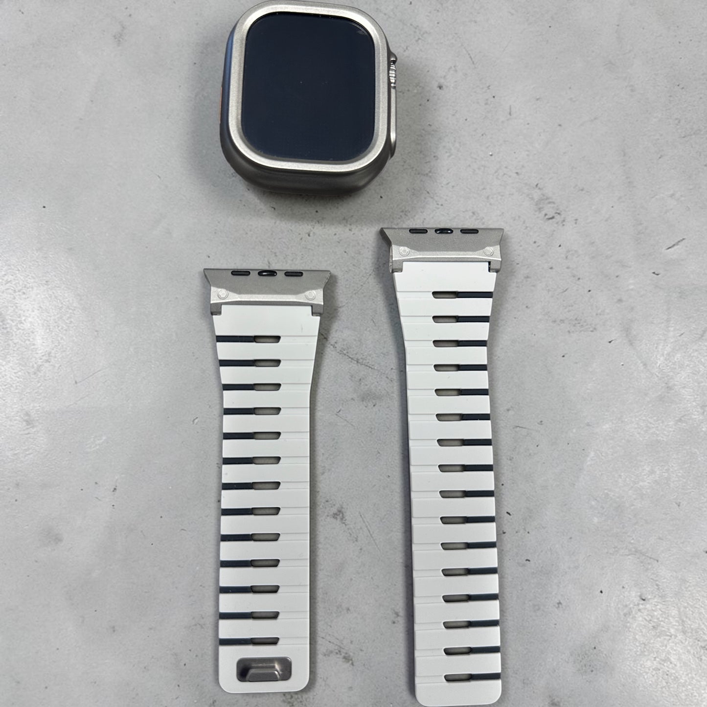 AeroFlex Slate Piano Modification Kit Apple Watch Ultra 49mm Custom Sport Band + Hard Case with Screen Protector