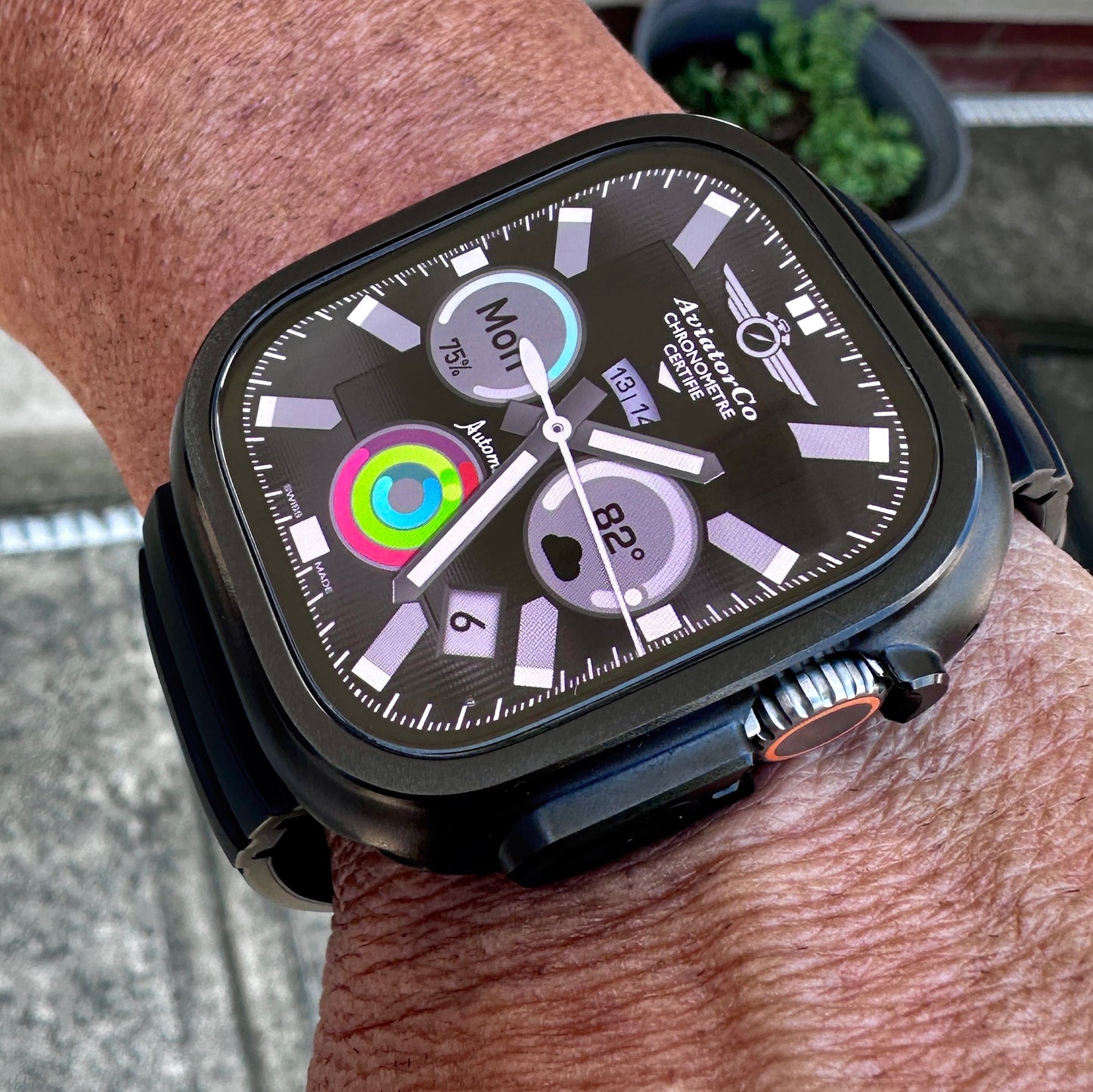 Apple Watch Ultra Stealth Pro Armor Modification Kit Black Band + Screen Protector