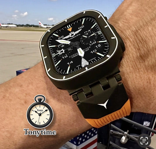 Stealth Inferno Modification Kit (49mm)- Apple Watch Ultra Orange/Black Rugged Sport Band + Black TPU Case