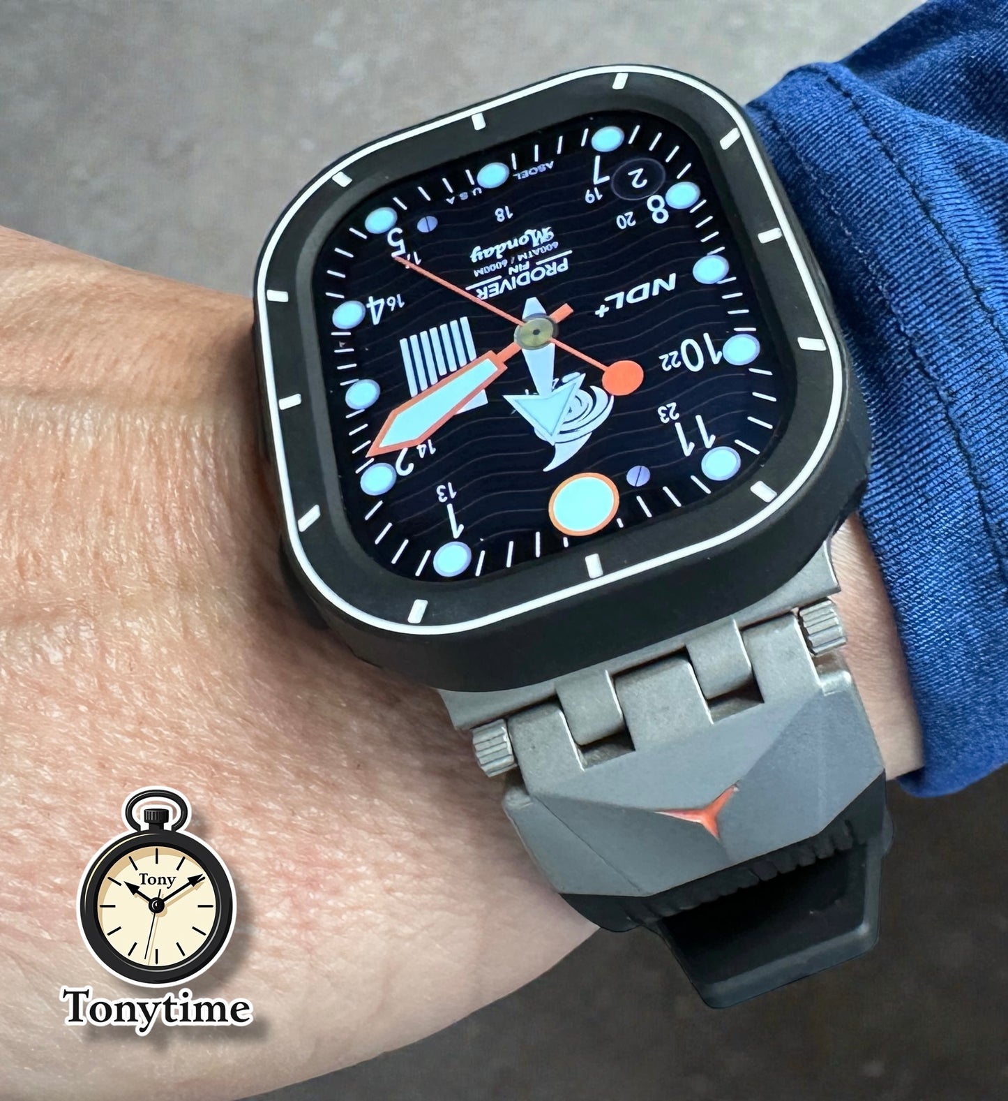 Apple Watch Ultra Modification Kit (49mm) – Stealth Series Ultra Rugged Band + Black TPU Case