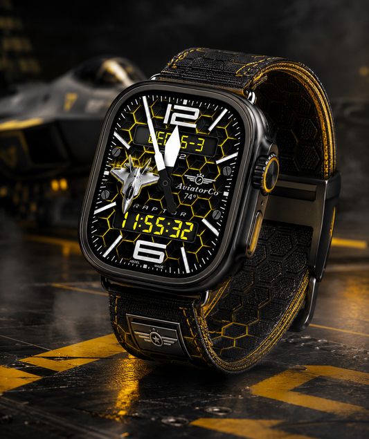 AviatorCo Raptor Ultra | Fighter Jet Apple Watch Face for Clockology 3 colorways