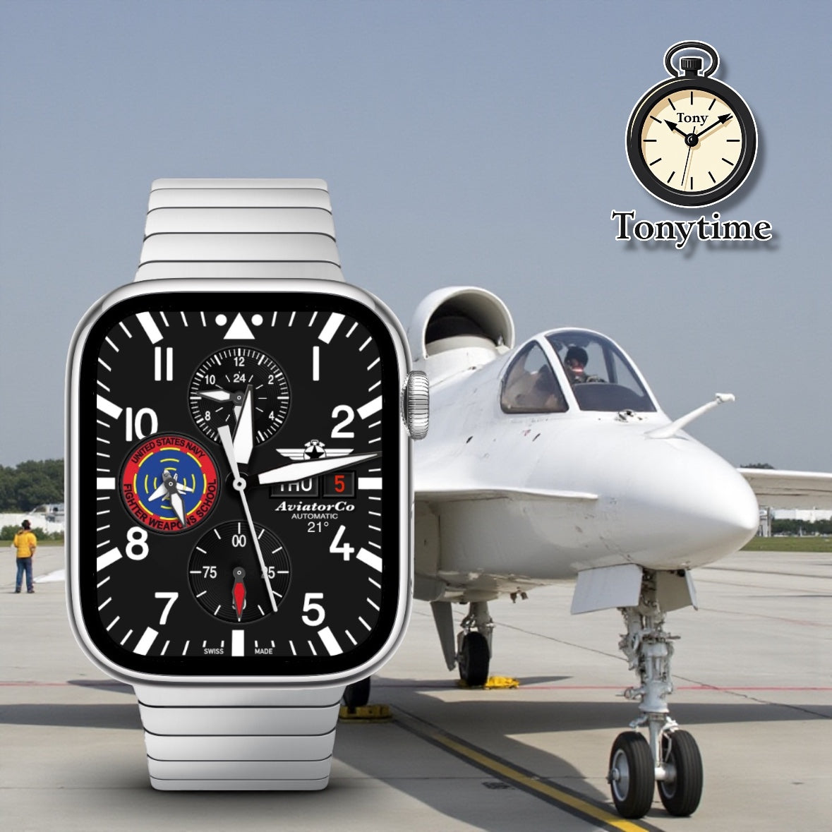 AviatorCo Carrier Strike – Aviation Watch Face for Apple Watch and Clockology
