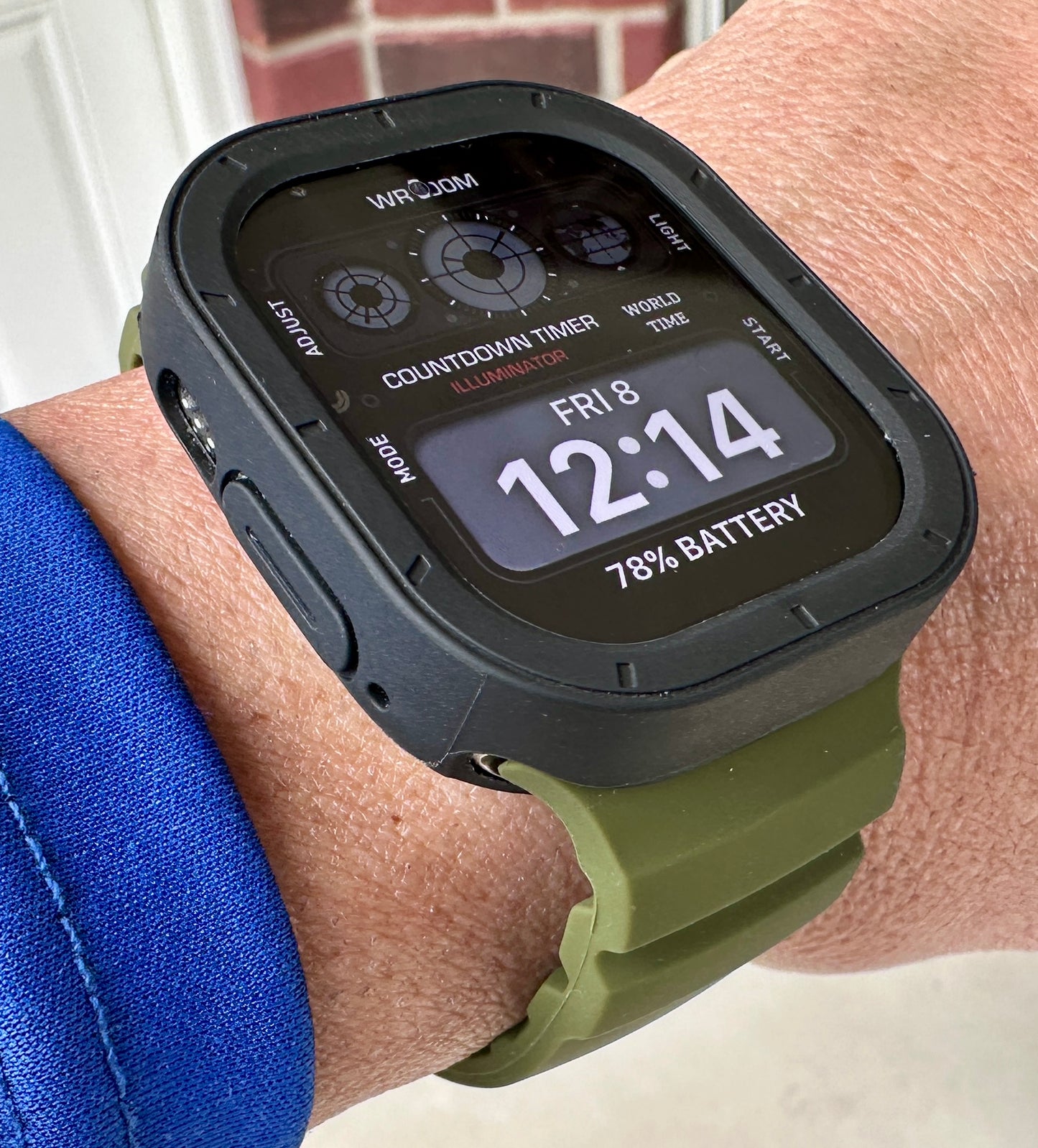 Ranger Tactical Modification Kit Apple Watch Ultra 49mm Green Rugged Band Black TPU Case
