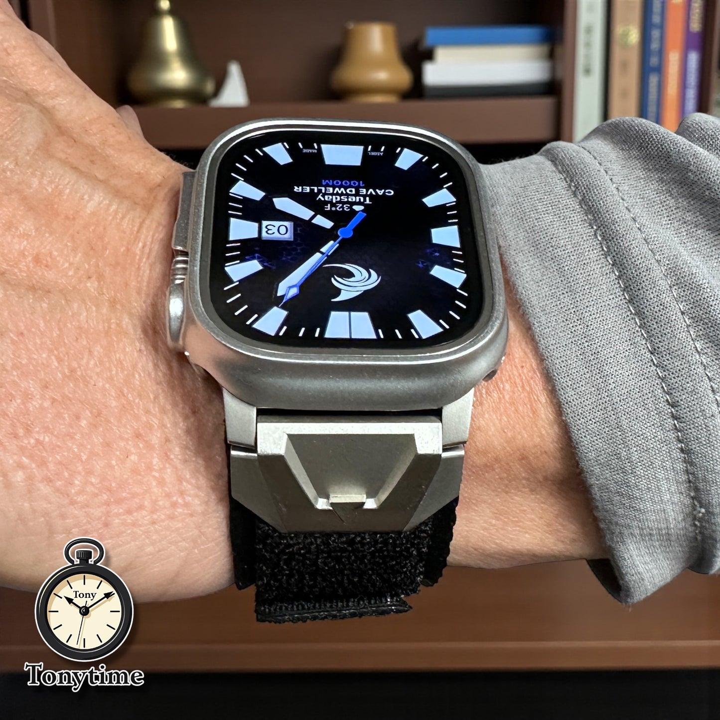 Apple Watch Ultra Modification Kit Summit Series – Nylon Strap + Silver Hardware band