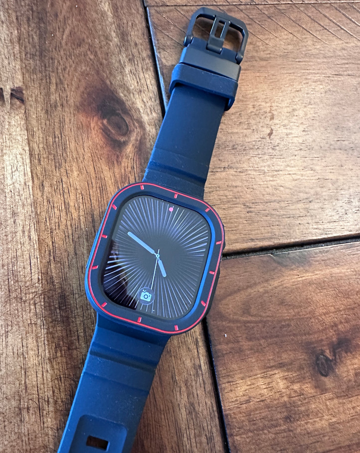 Apple Watch Ultra Modification Kit – Crimson Stealth – Rugged Silicone Band + Case – 49mm