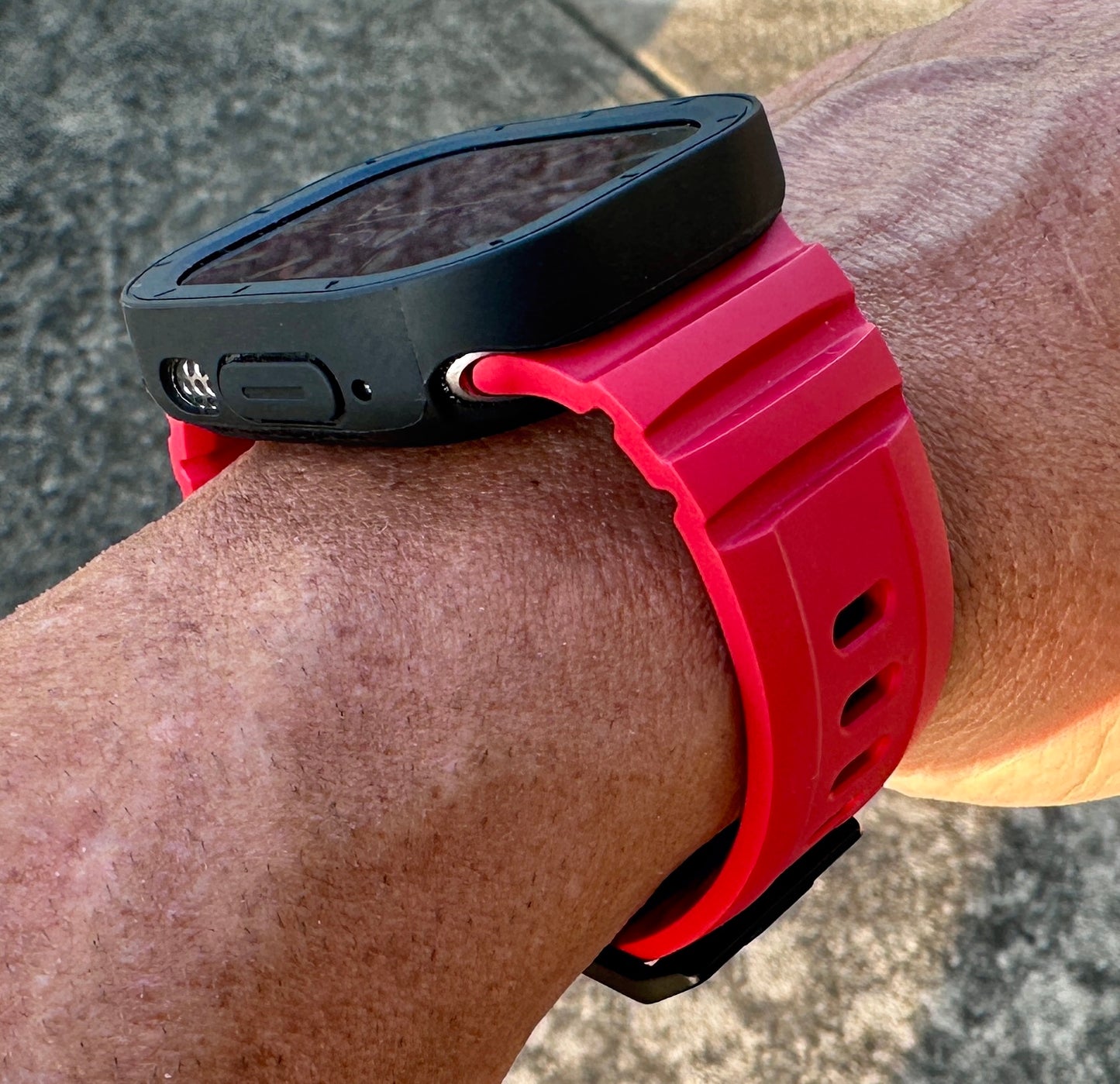 Apple Watch Ultra 49mm Redline Recon Dual-Case Mod Kit | Premium Red Band + 2 TPU Cases