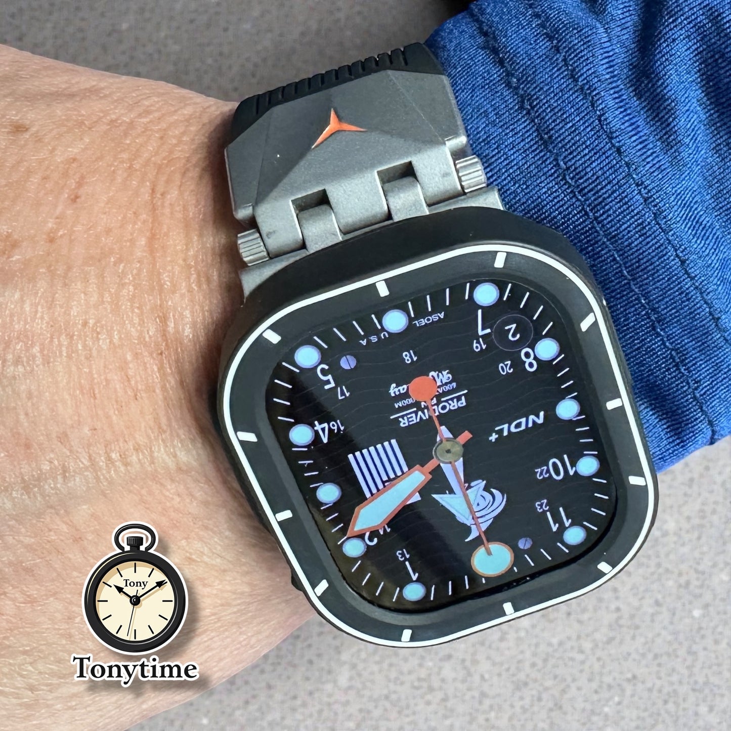 Apple Watch Ultra Modification Kit (49mm) – Stealth Series Ultra Rugged Band + Black TPU Case