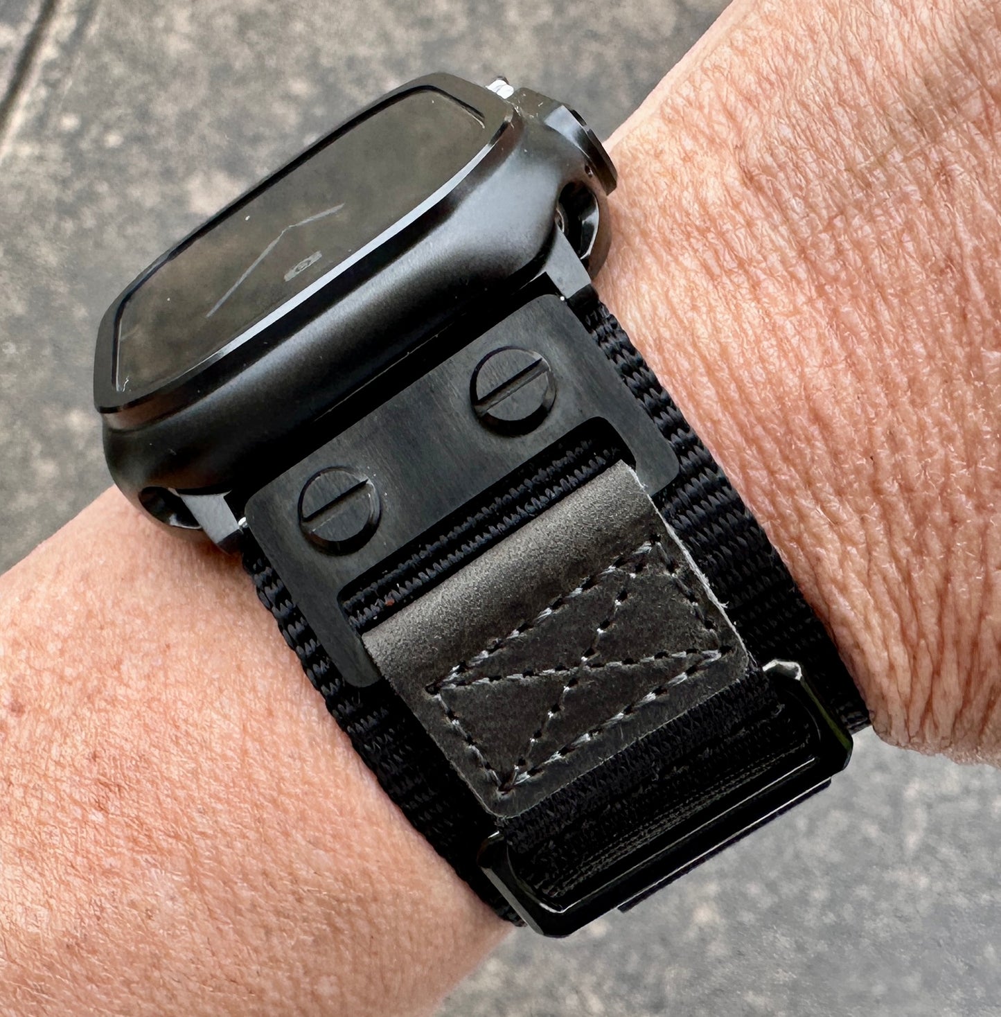 Apple Watch Ultra Armor Elite Modification Kit-Black Tactical Band + Metal Armor Case