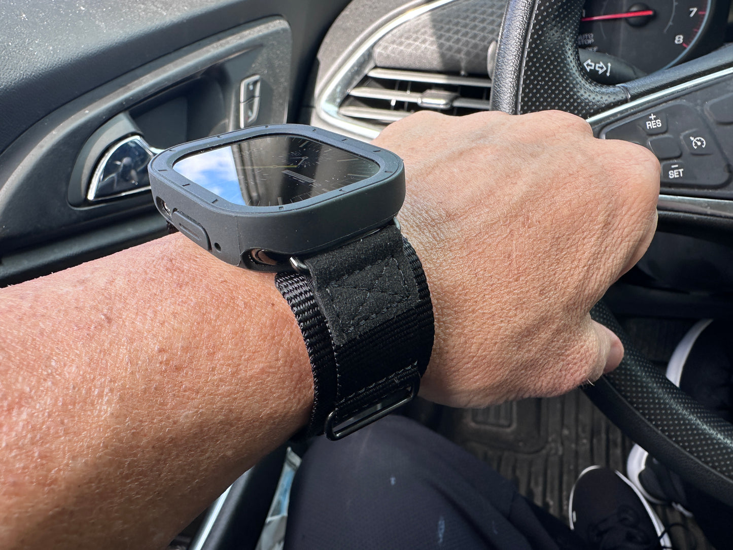 Apple Watch Ultra Stealth Forge Modification Kit - Black Nylon Band + TPU CASE (49mm)