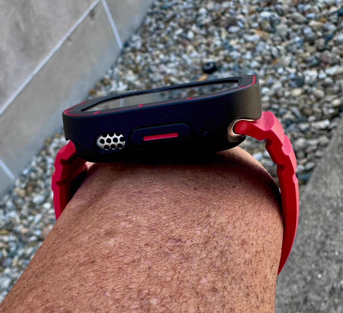 Apple Watch Ultra 49mm Redline Recon Dual-Case Mod Kit | Premium Red Band + 2 TPU Cases