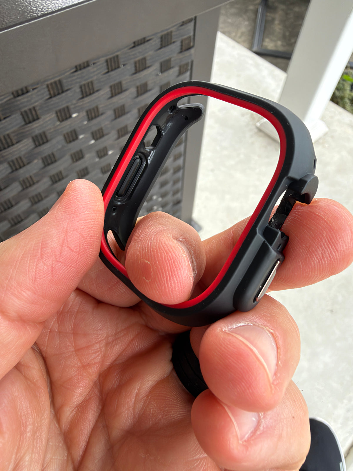 Crimson Core Mod Kit for Apple Watch Ultra 49mm Red Band Black Case Red Bezel