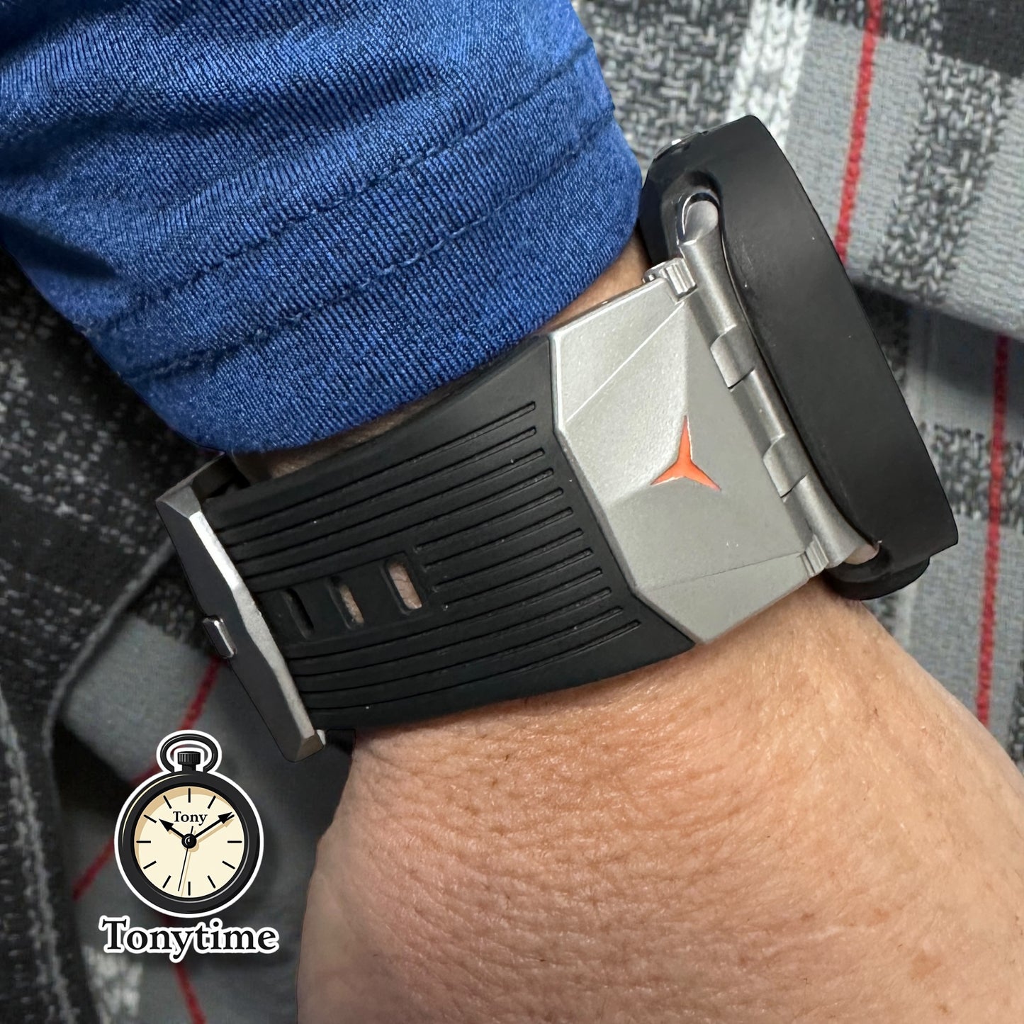 Apple Watch Ultra Modification Kit (49mm) – Stealth Series Ultra Rugged Band + Black TPU Case