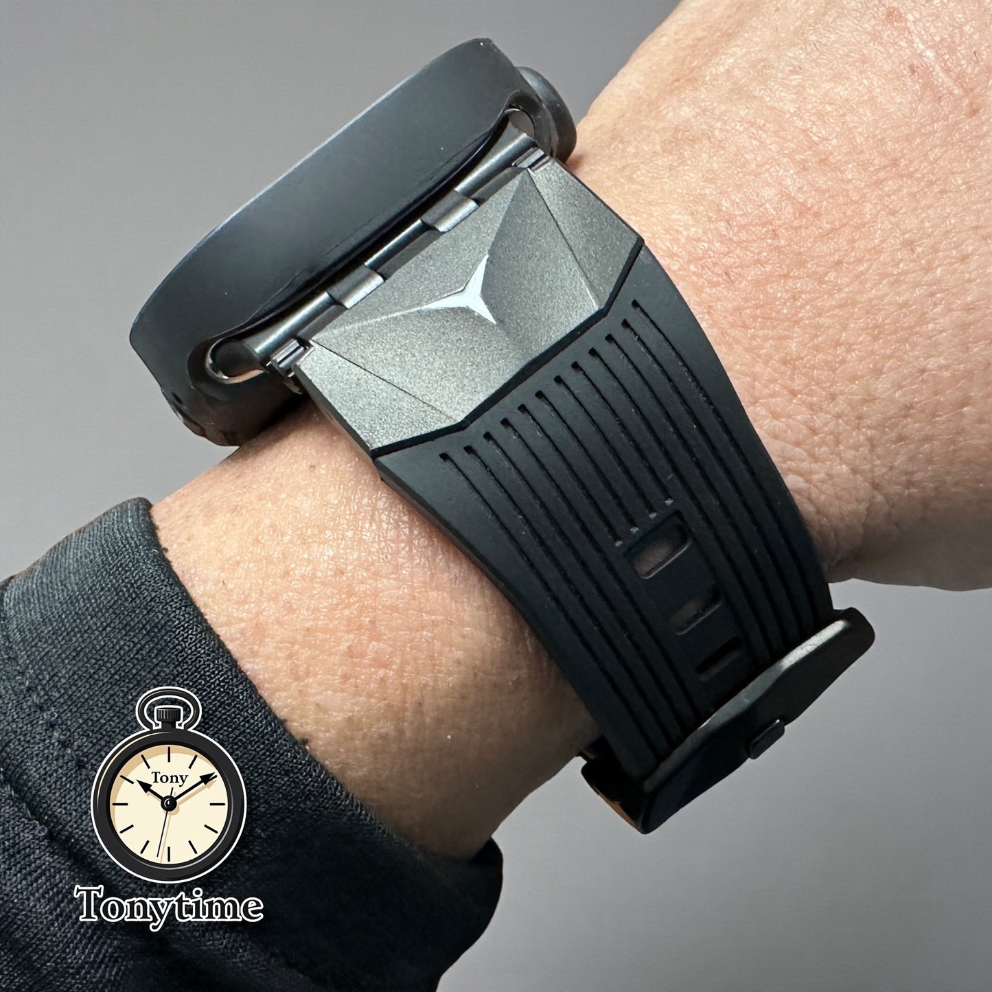 Apple Watch Ultra Modification Kit (49mm) – Stealth Series Ultra Rugged Band + Black TPU Case