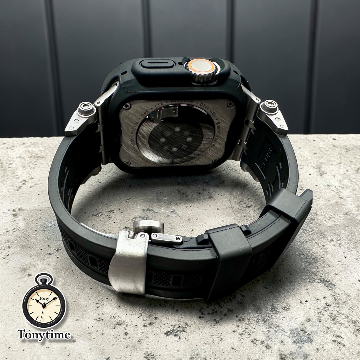 Titanium Sentinel Stealth – Ultra Elite Modification Kit built for the Apple Watch Ultra 49mm