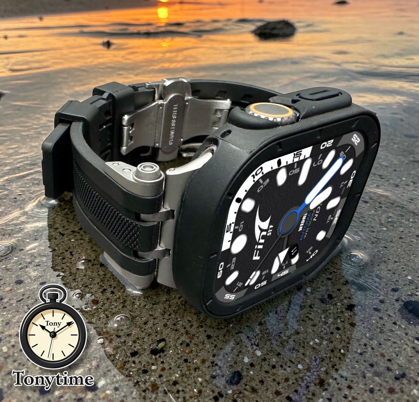 Titanium Sentinel Stealth – Ultra Elite Modification Kit built for the Apple Watch Ultra 49mm