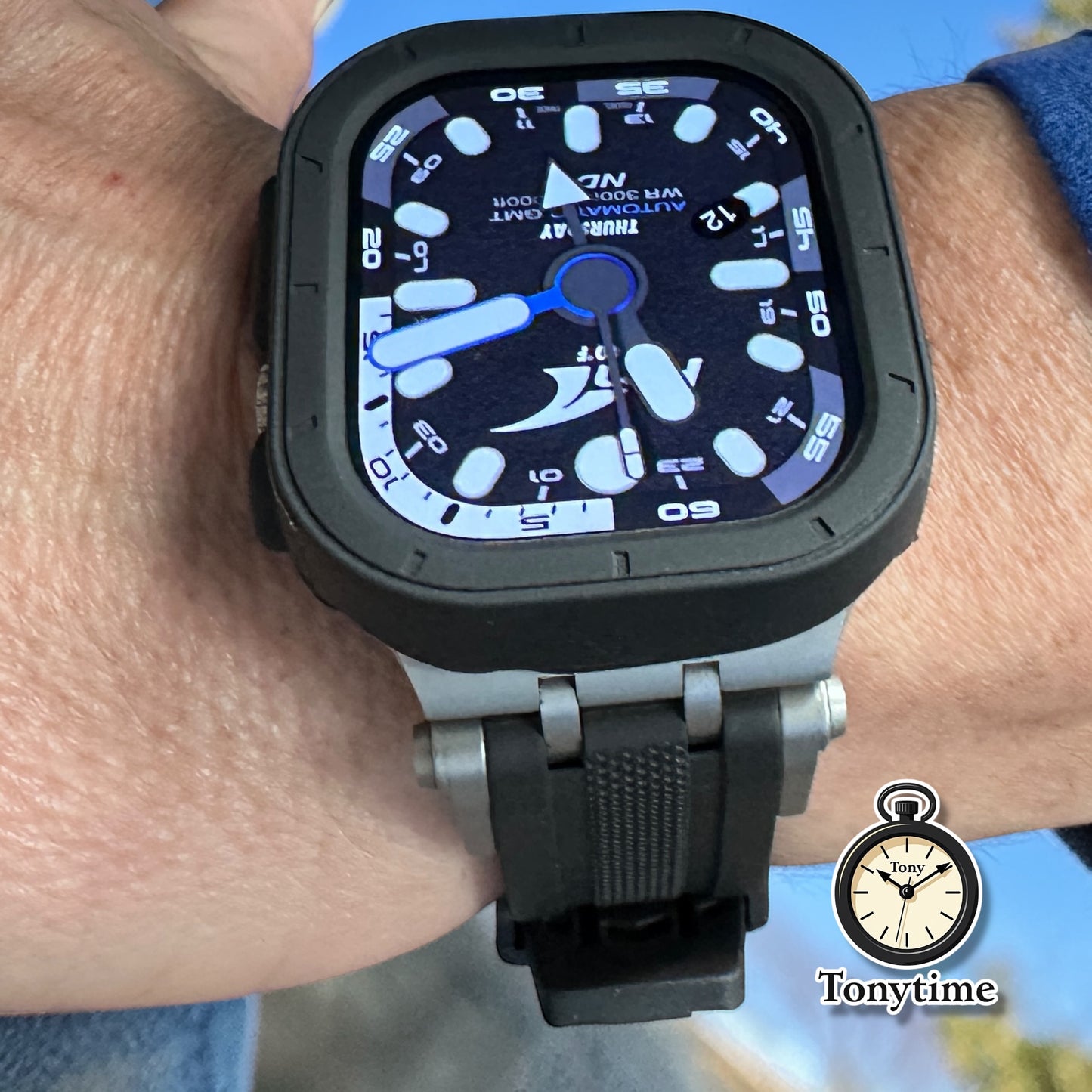 Titanium Sentinel Stealth – Ultra Elite Modification Kit built for the Apple Watch Ultra 49mm