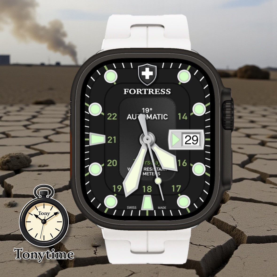 Fortress Midnight Diver – Premium Diver Watch Face for Apple Watch Ultra & Series (Clockology)