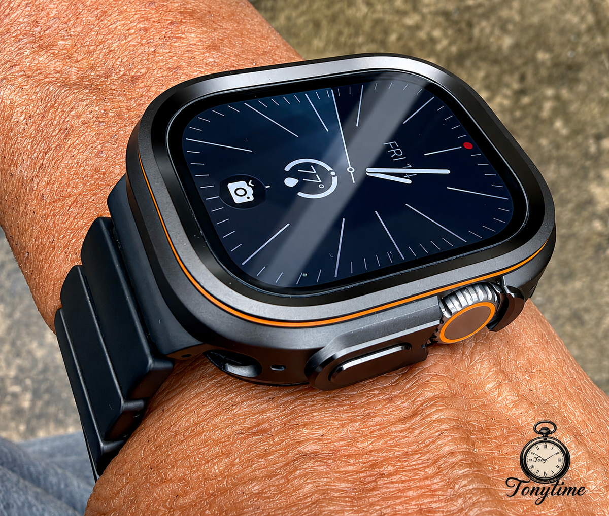 Apple Watch Ultra 49mm Modification Kit Shadowline Ember Pro Case & Metal Silicone Band