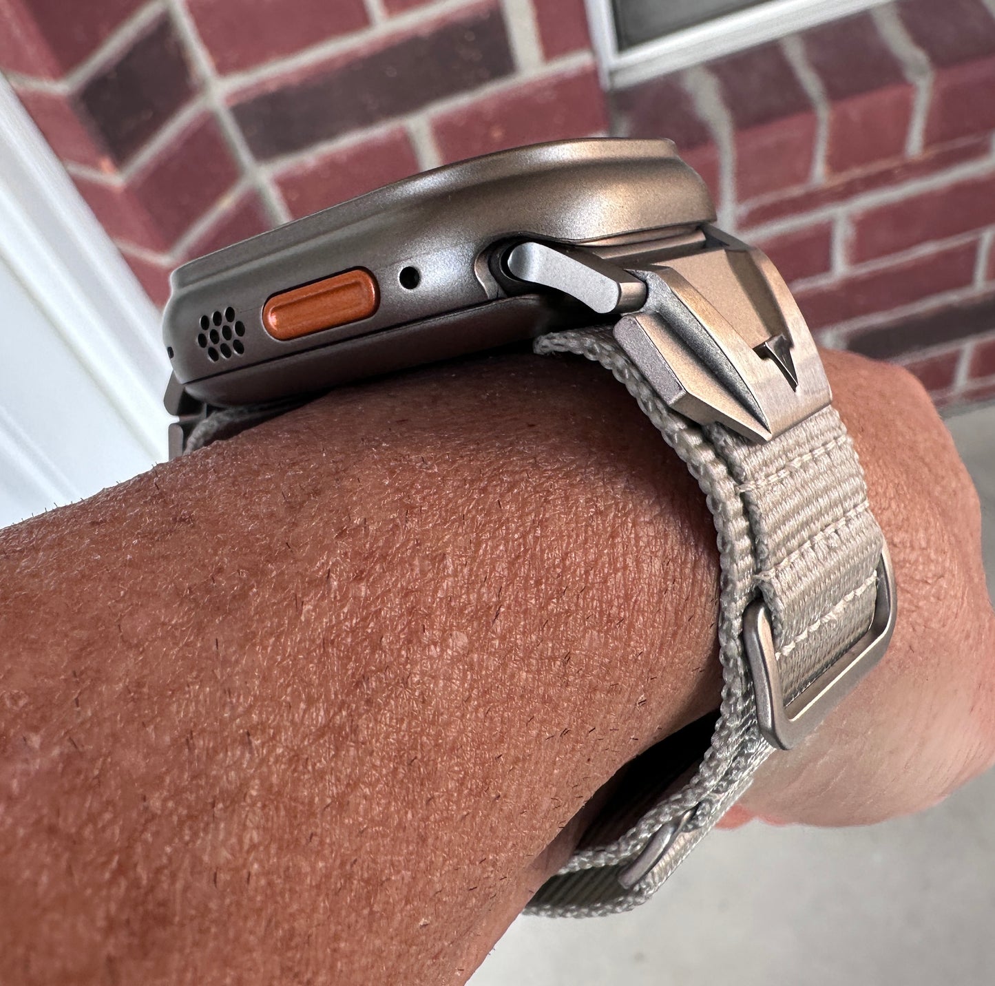Summit Ridge Modification Kit For Apple Watch Ultra 49mm-Titanium Style Case +Rugged Band
