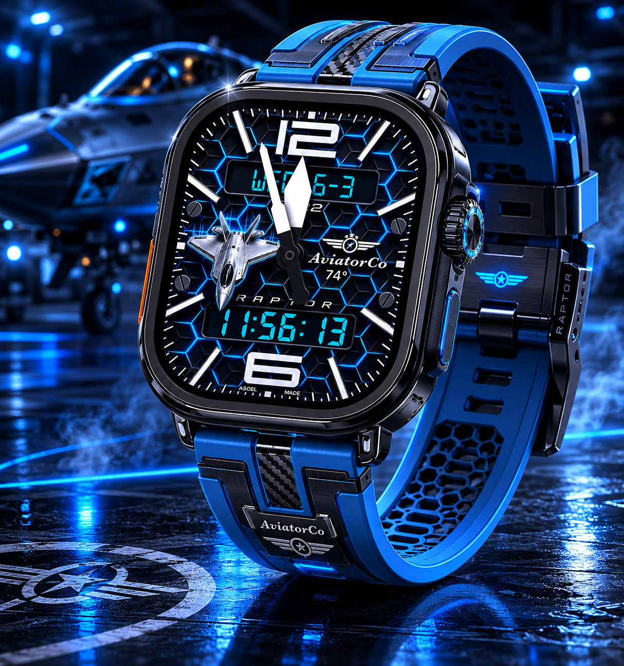 AviatorCo Raptor Ultra | Fighter Jet Apple Watch Face for Clockology 3 colorways