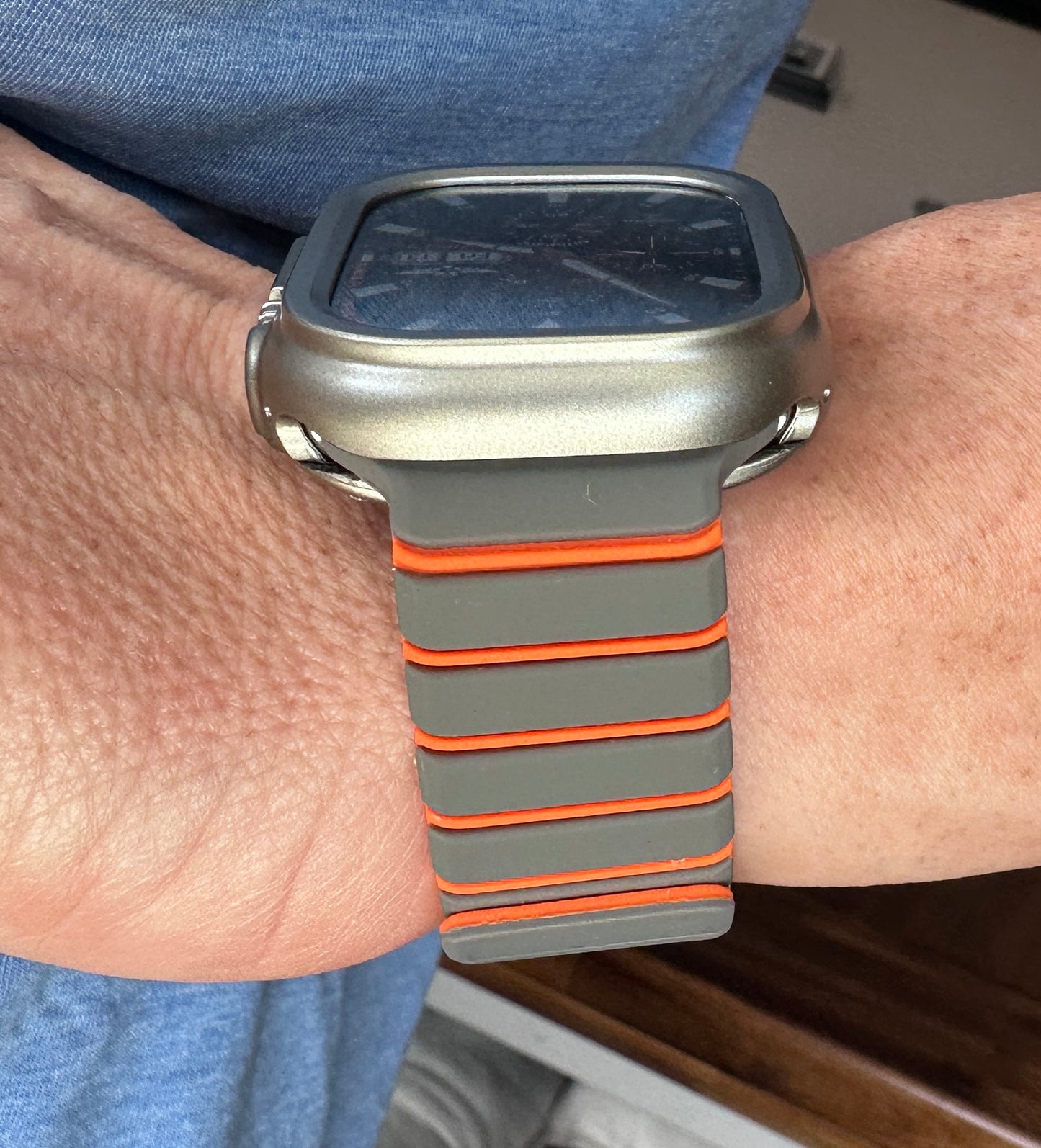 Afterburner Core Ultra Modification Kit for Apple Watch Ultra – Tactical Gray Orange case
