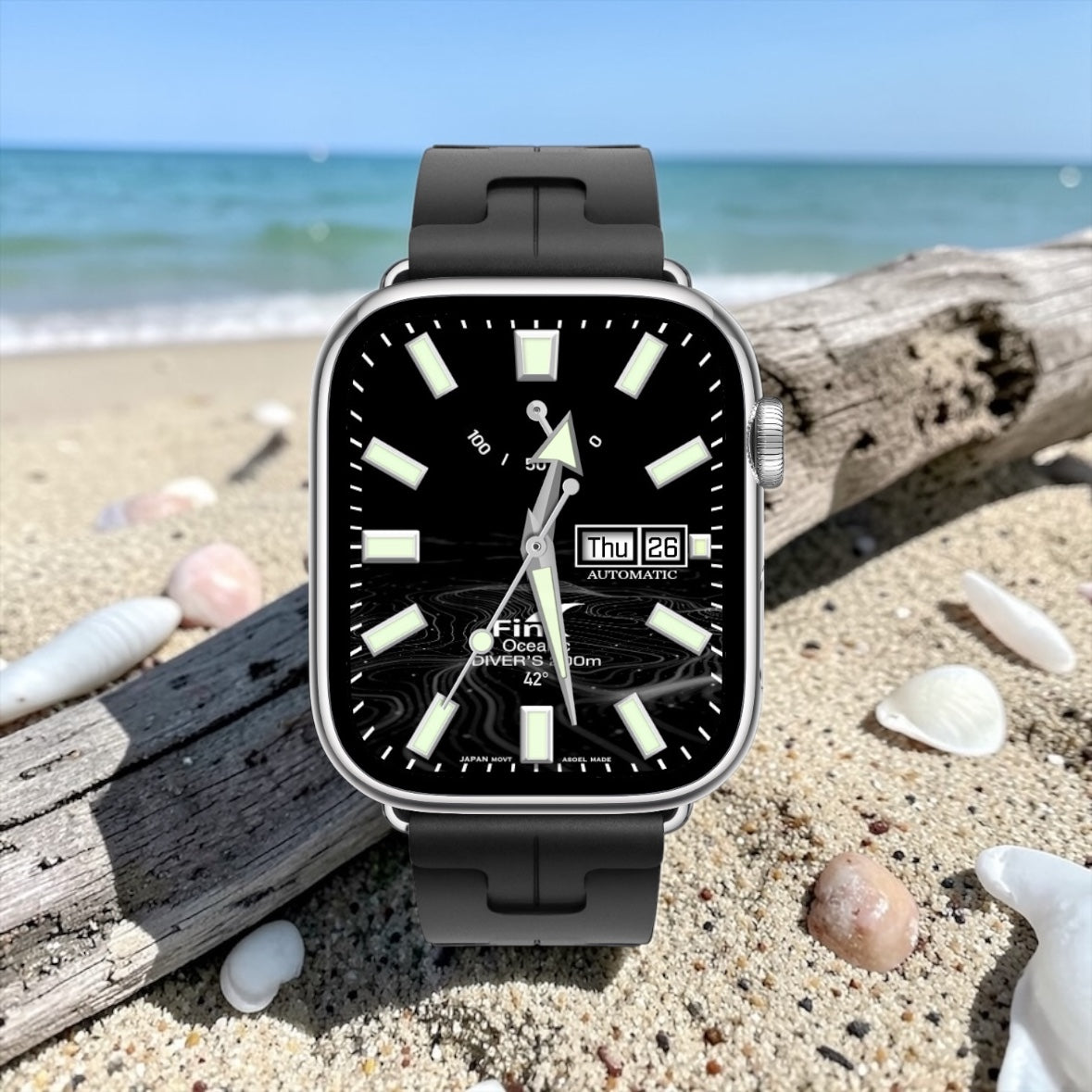 Fin Oceanic — Apple Watch Face (Clockology Exclusive) for Ultra and Series models