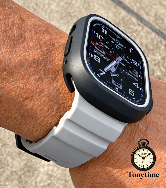 Slate Core Mod Kit for Apple Watch Ultra 49mm Grey Band Black Case Grey Bezel