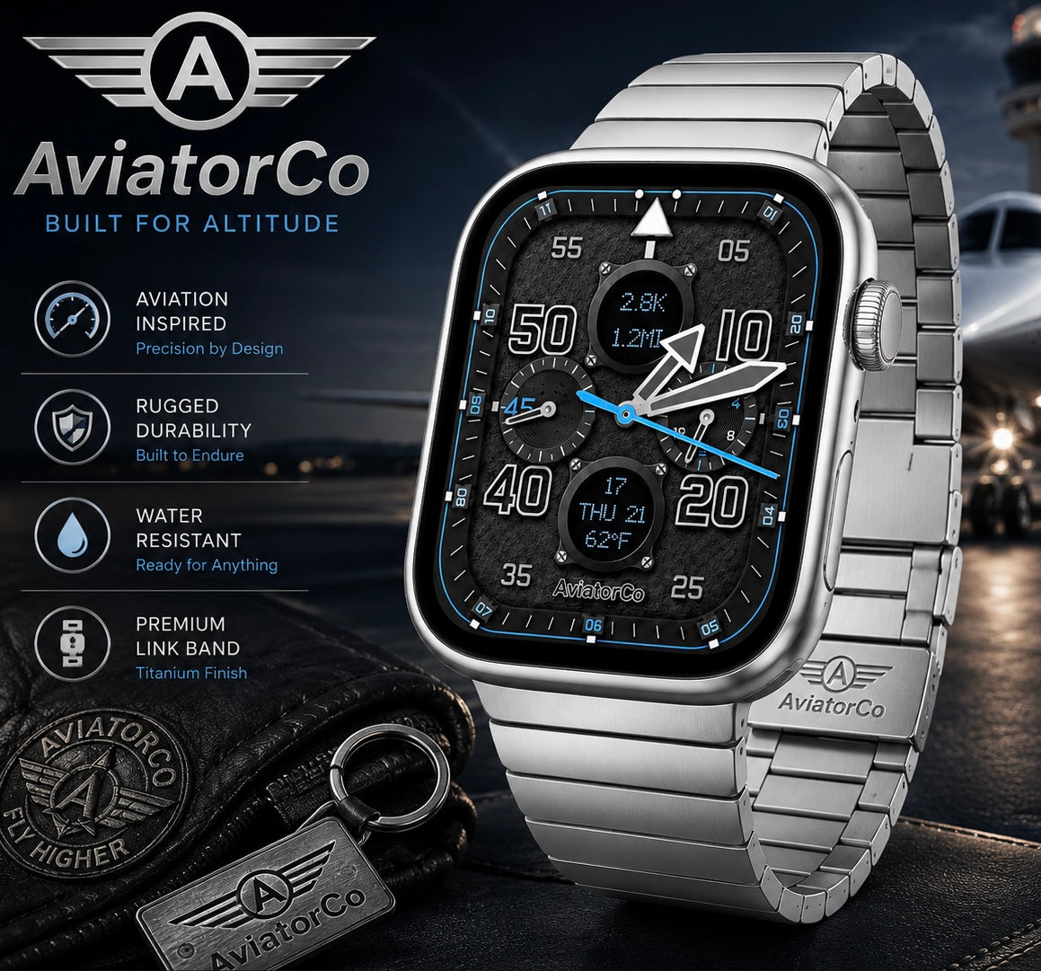 AviatorCo Typhoon Chrono – Premium Apple Watch Face for Clockology app