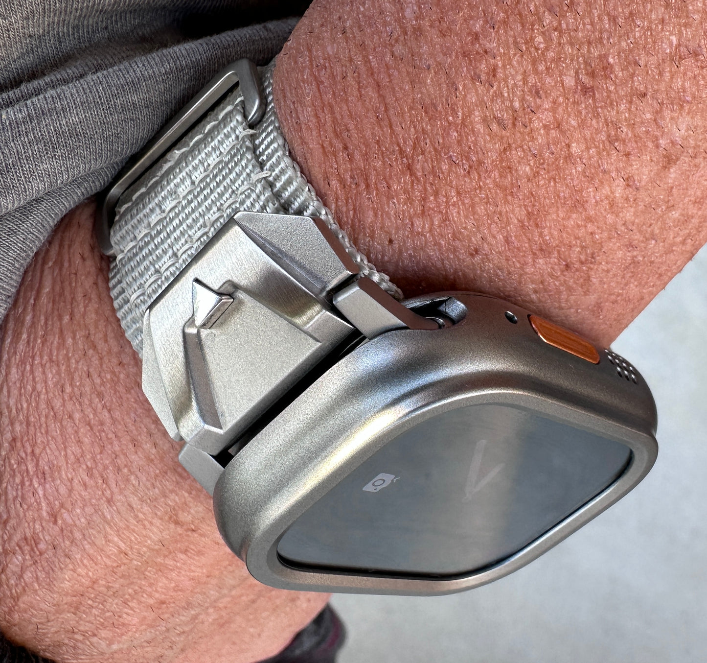 Summit Ridge Modification Kit For Apple Watch Ultra 49mm-Titanium Style Case +Rugged Band