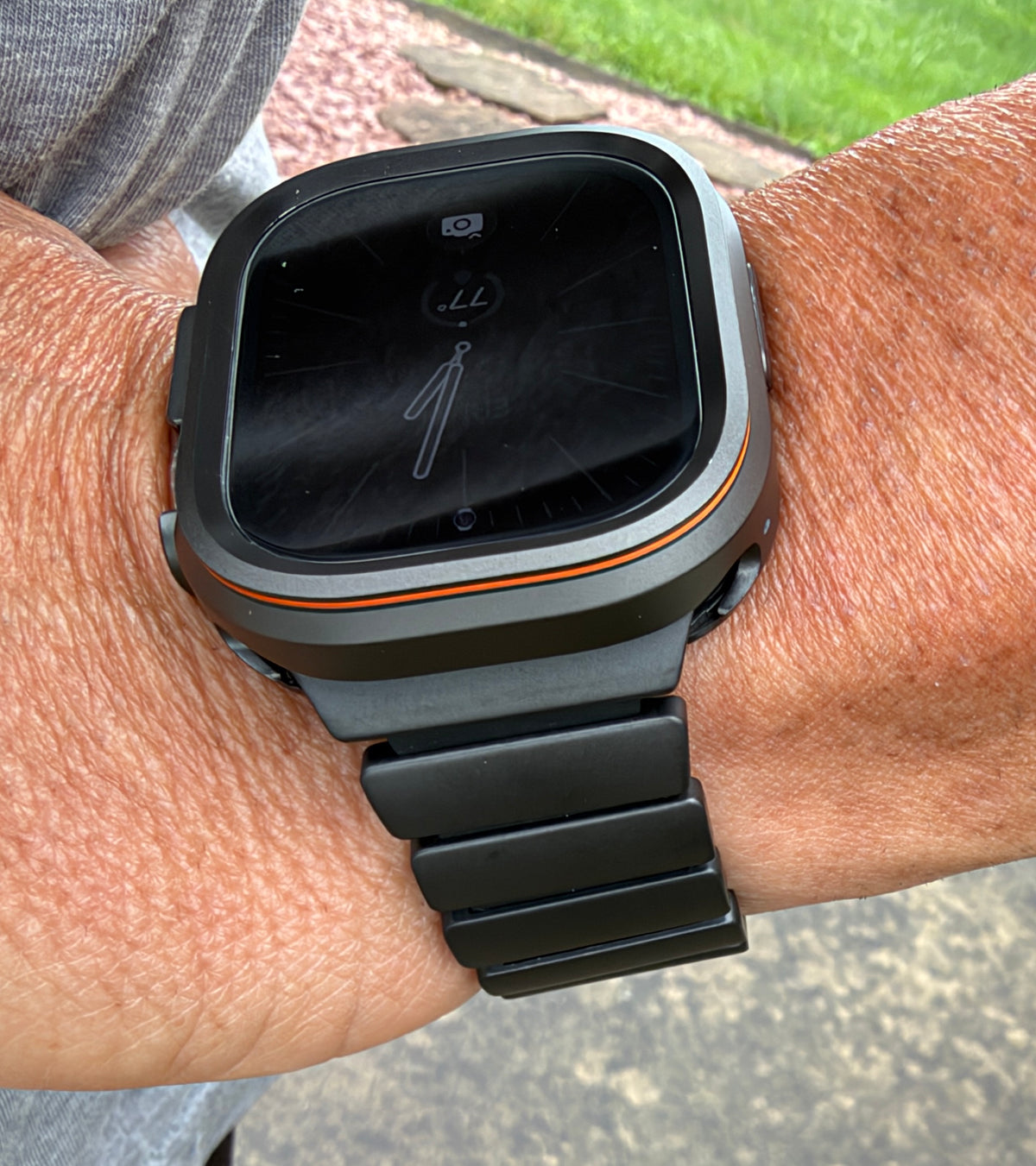 Apple Watch Ultra 49mm Modification Kit Shadowline Ember Pro Case & Metal Silicone Band