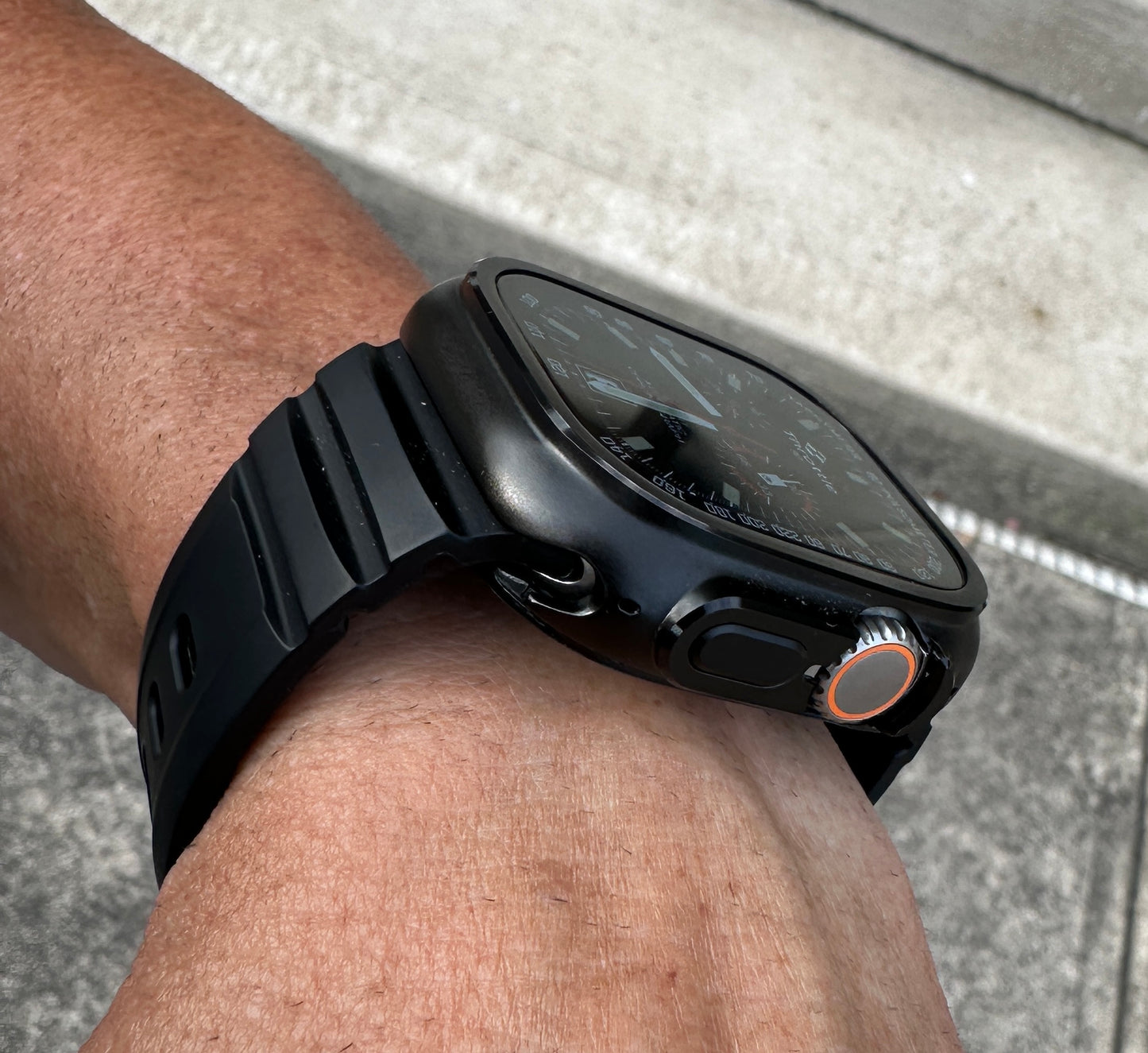 Apple Watch Ultra Stealth Pro Armor Modification Kit Black Band + Screen Protector