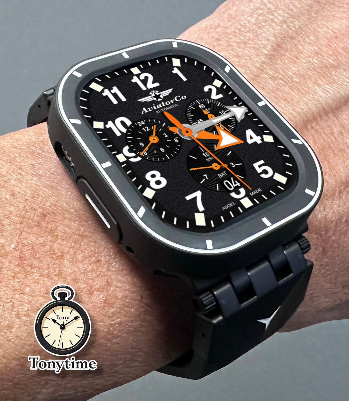 AviatorCo Night Blizzard Watch Face — Aviation Chronograph Edition Clockology