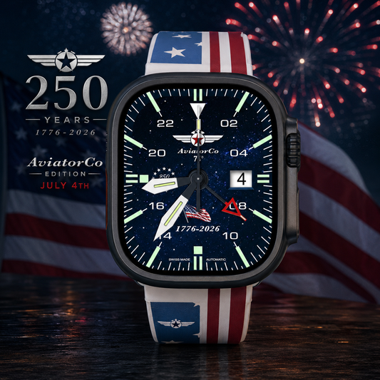 AviatorCo 250th Anniversary Edition | Patriotic Pilot Apple Watch Face for Clockology | Tonytime70