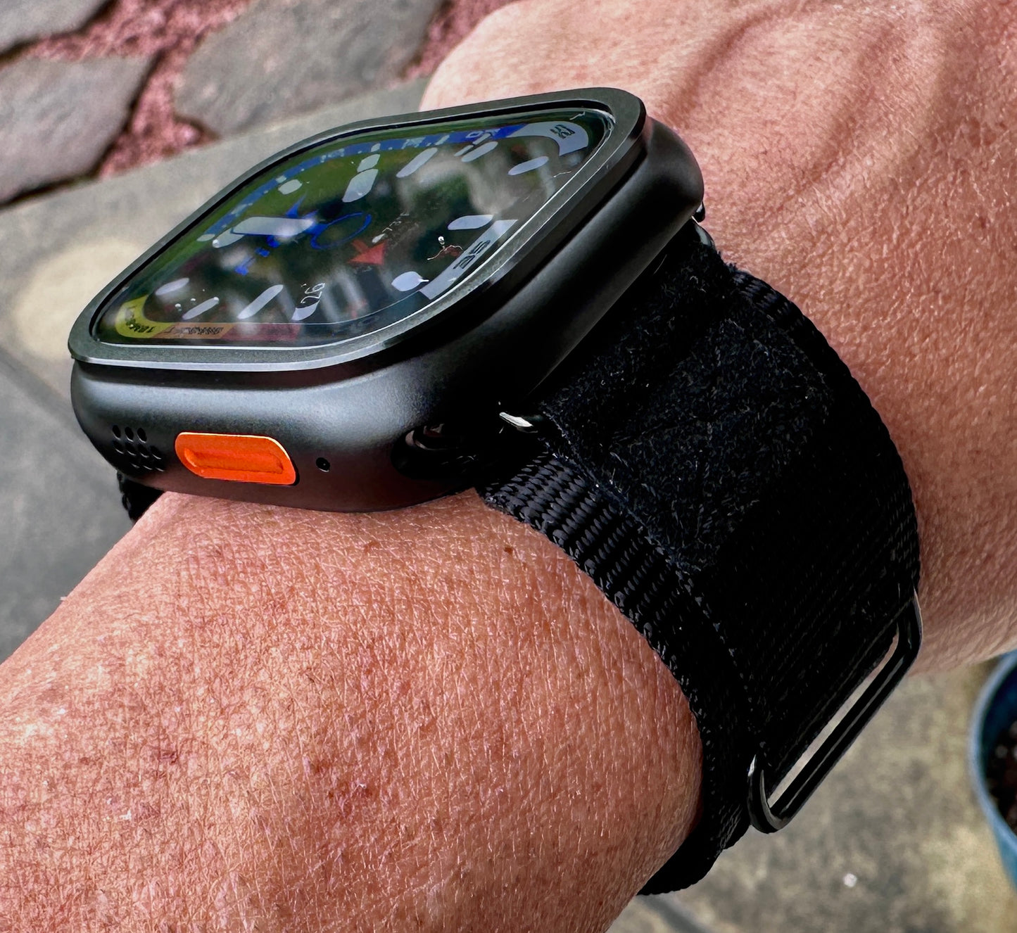 Apple Watch Ultra Stealth Forge Pro Mod Kit - Black Nylon Band+Armor CASE (49mm)