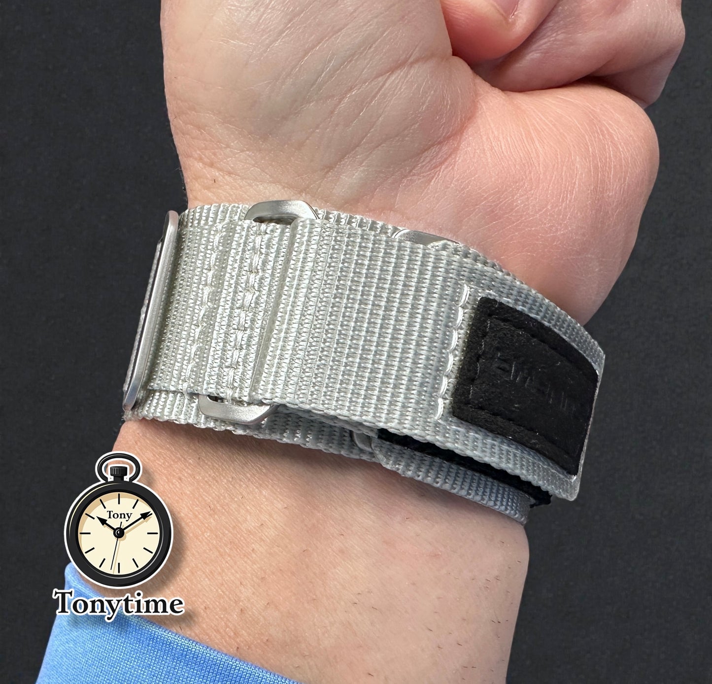 Apple Watch Ultra Modification Kit Summit Series – Nylon Strap + Silver Hardware band