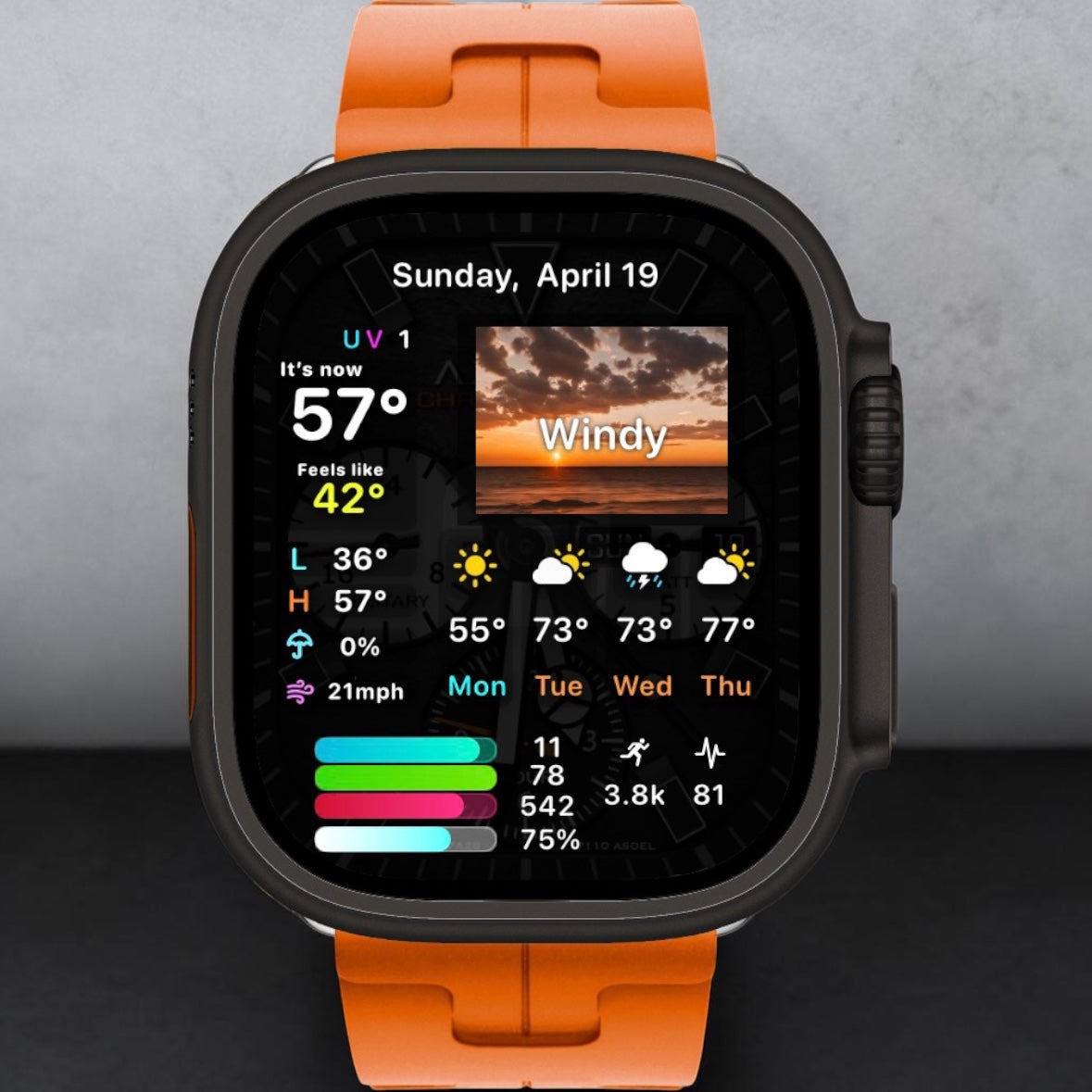Axis Co Classic Chronograph Watch Face – Vintage Style for Apple Watch Ultra & Serie