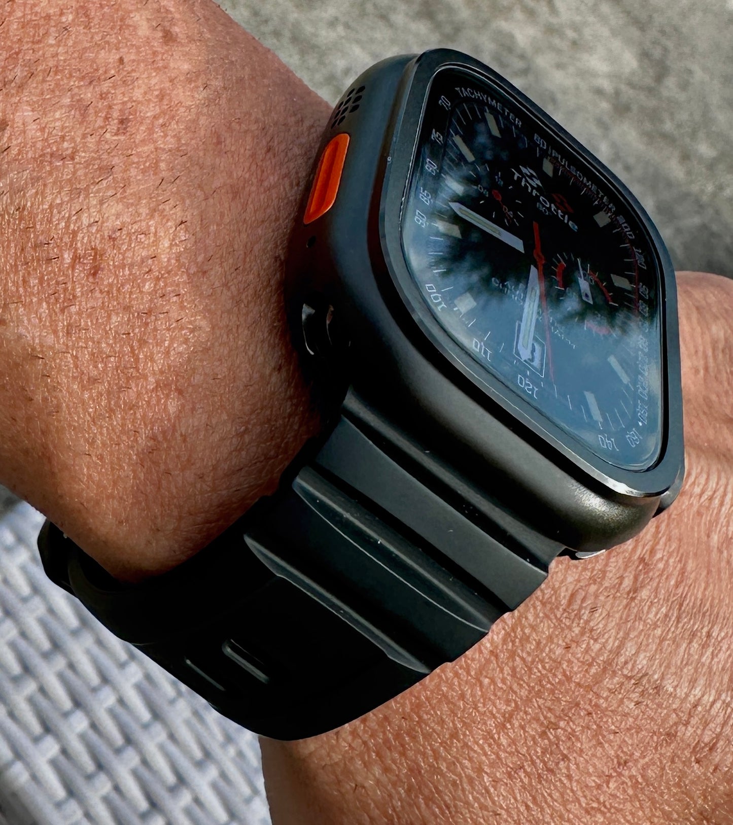 Apple Watch Ultra Stealth Pro Armor Modification Kit Black Band + Screen Protector