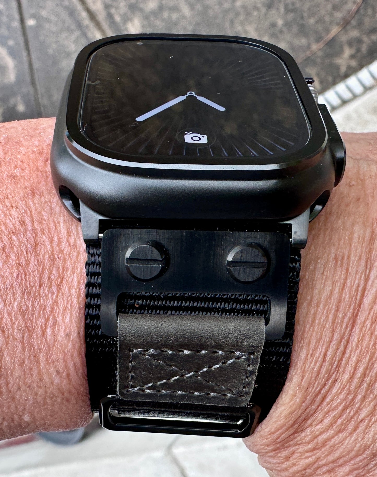 Apple Watch Ultra Armor Elite Modification Kit-Black Tactical Band + Metal Armor Case