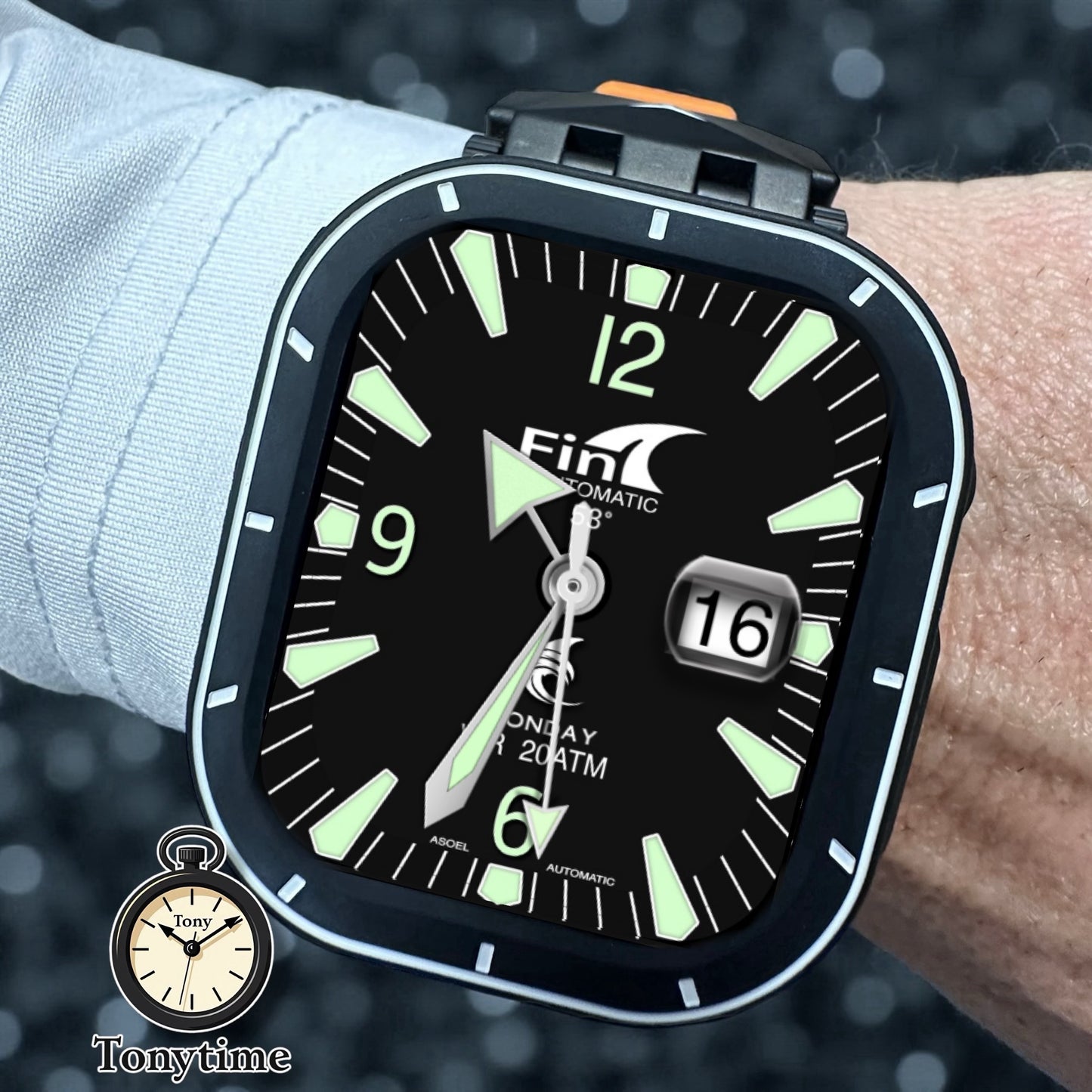 Fin Allsport Heritage Automatic Watch Face for Apple Watch Ultra & Series | Clockology