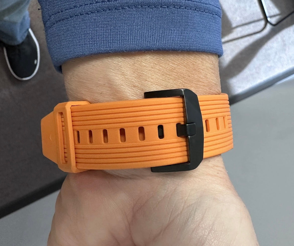 Stealth Inferno Modification Kit (49mm)- Apple Watch Ultra Orange/Black Rugged Sport Band + Black TPU Case