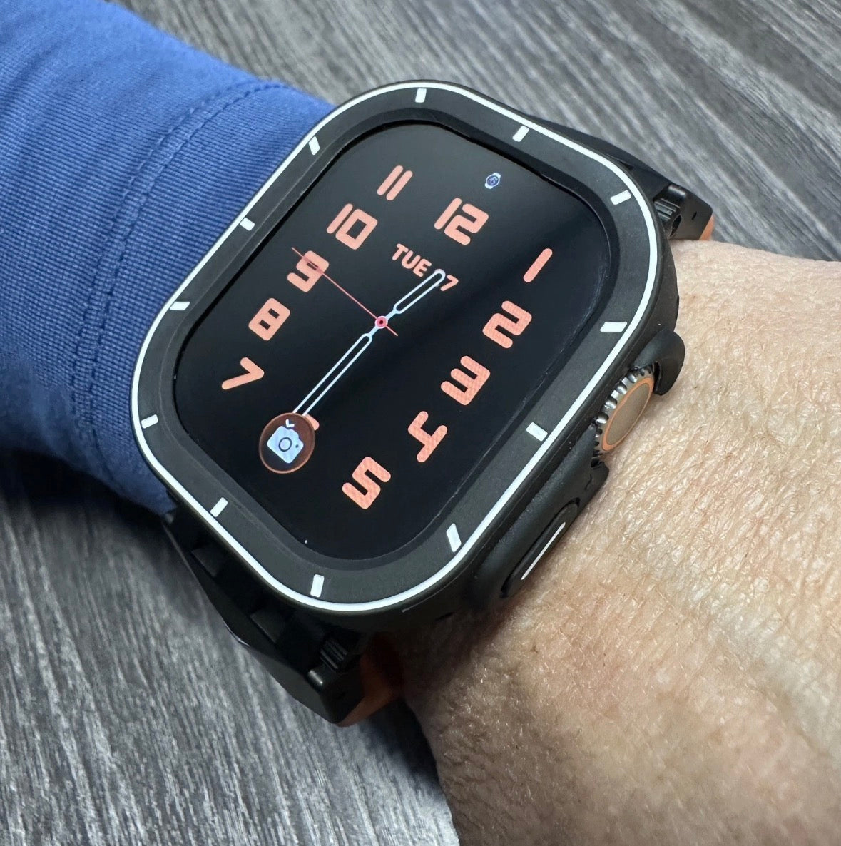 Stealth Inferno Modification Kit (49mm)- Apple Watch Ultra Orange/Black Rugged Sport Band + Black TPU Case