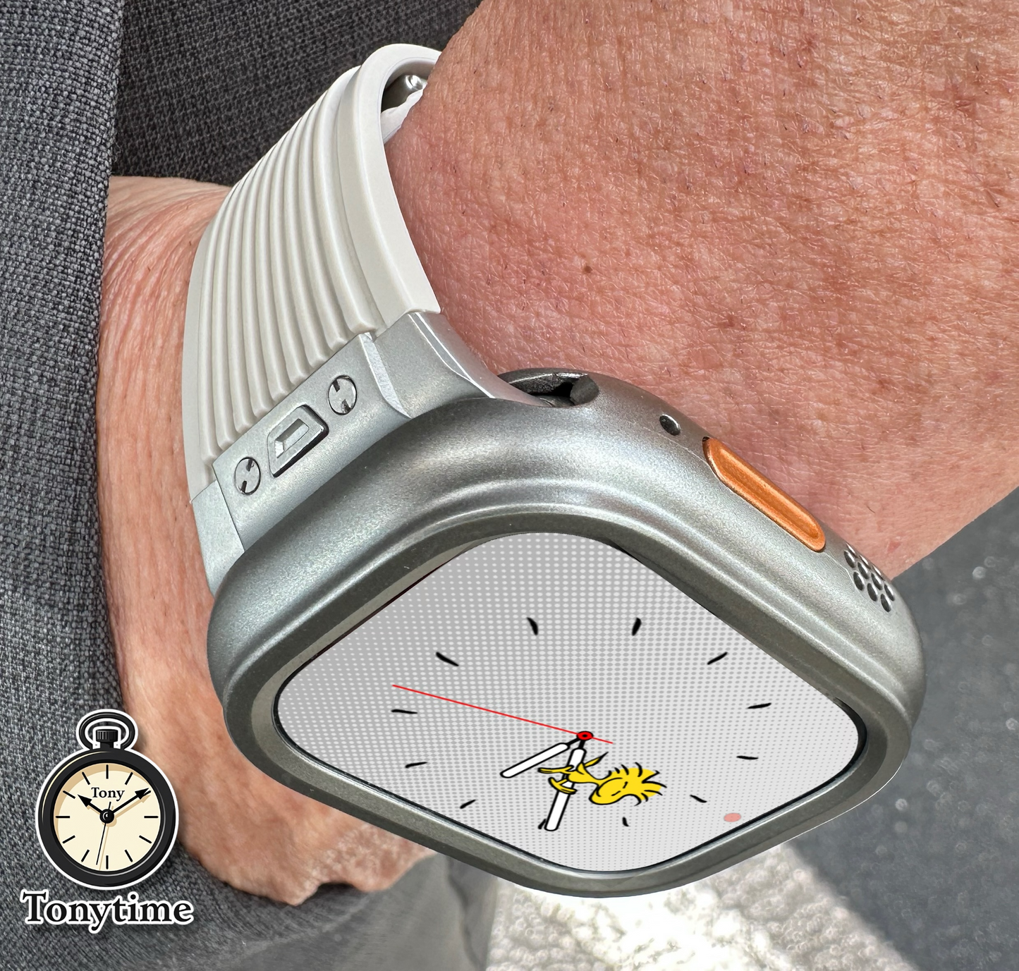 TitanCore Integrated Modification Kit-Apple Watch Ultra Case + Clasp Band-Titanium Finish
